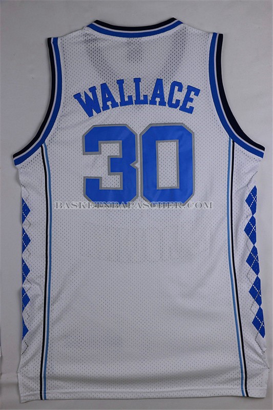 Maillot NCAA Universidad de Carolina del Norte Wallace Blanc
